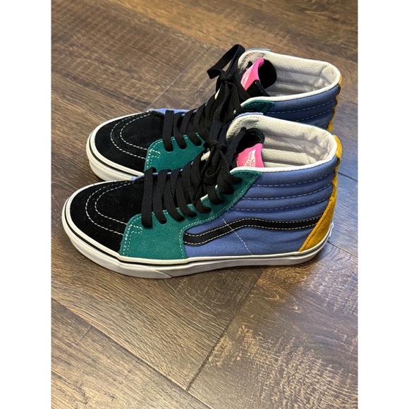 Vans Sk8 Hi Colorblock Suede Canvas High Top Sneakers Unisex - Picture 2 of 6